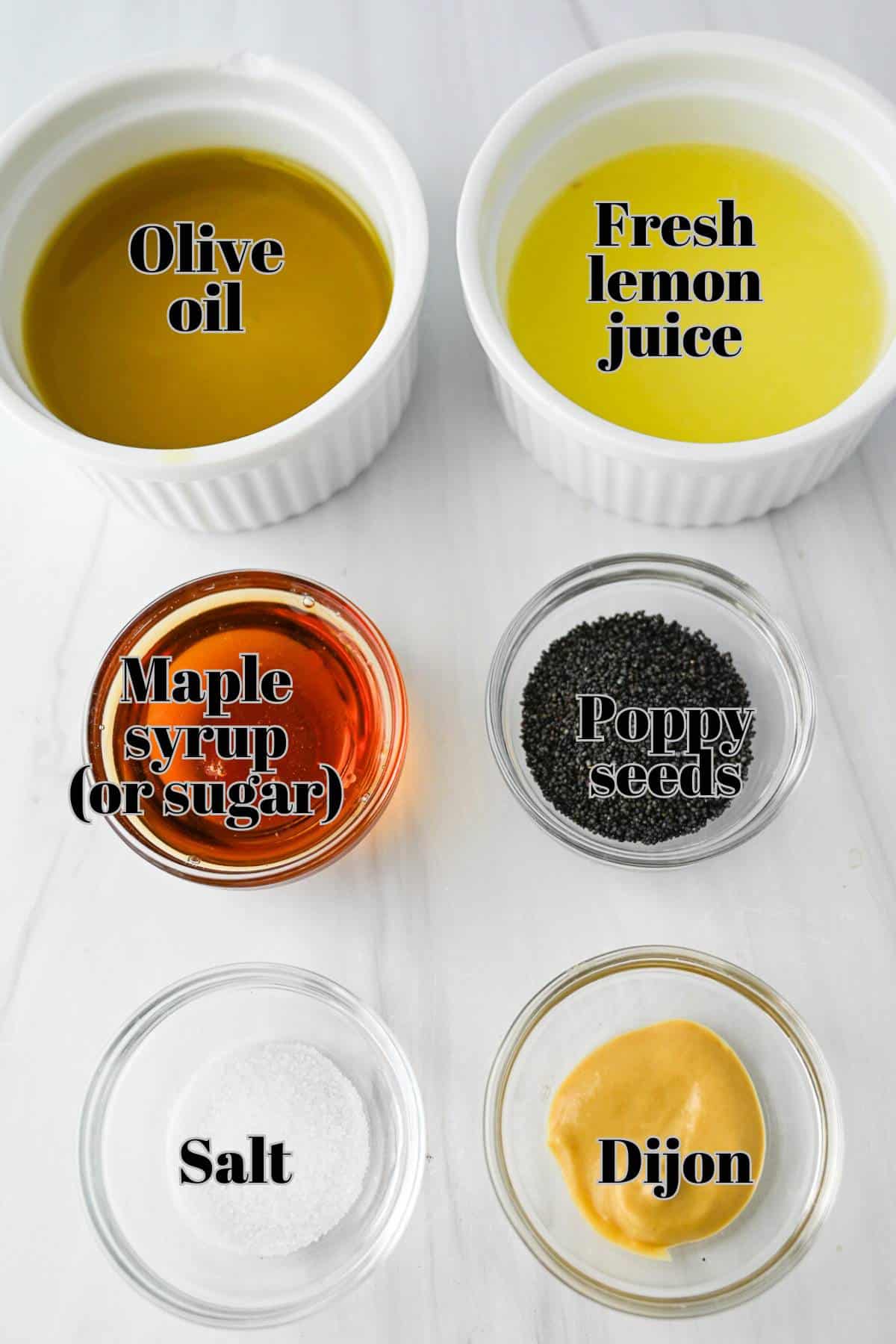 ingredients needed for lemon poppyseed dressing