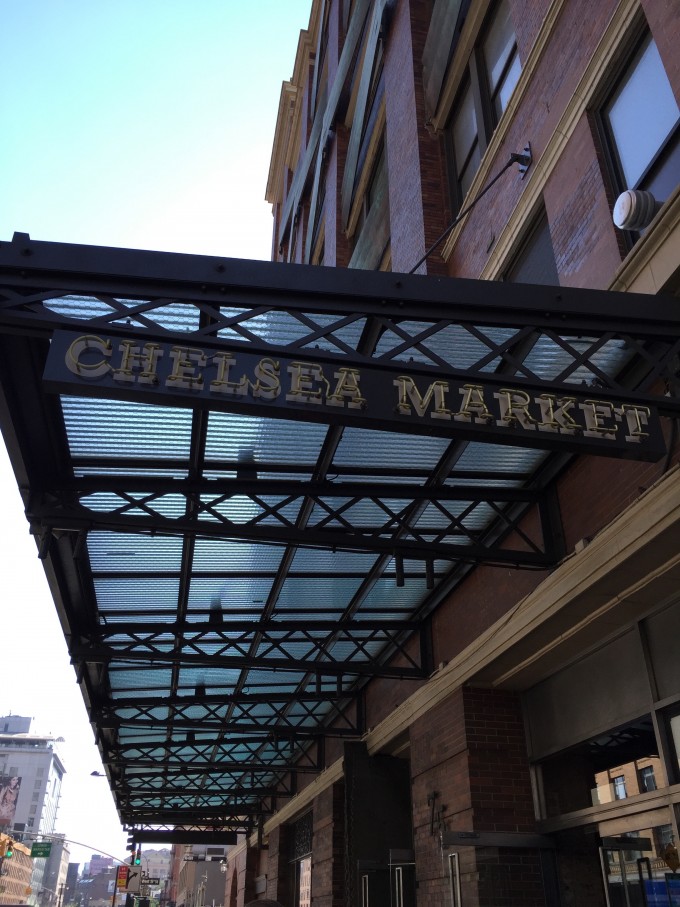 Outdoor sign for Chelsea Market in NYC