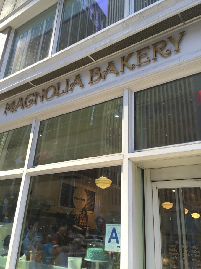 Magnolia Bakery storefront in NYC