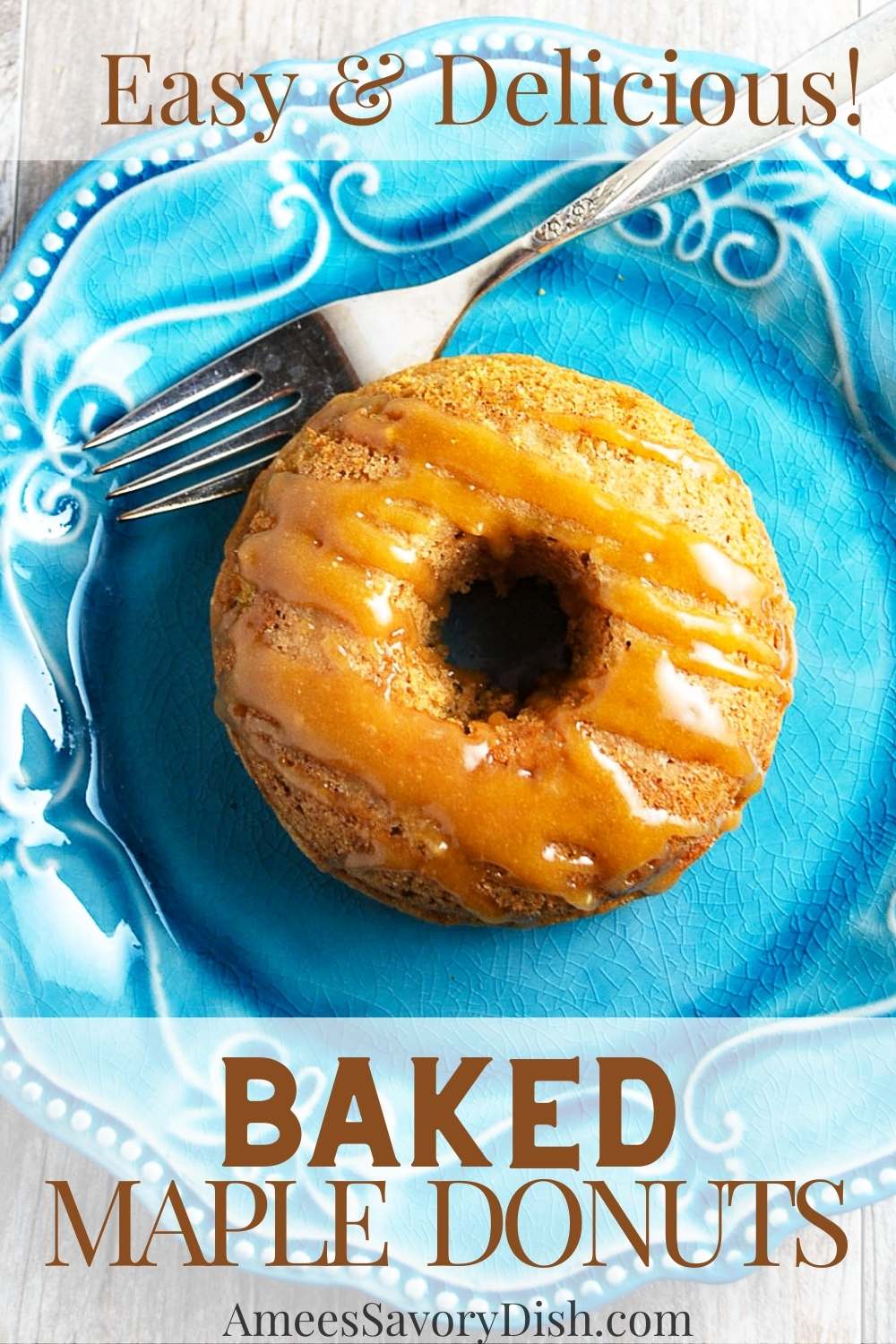 Learn how to make homemade Baked Maple Donuts with these easy-to-follow instructions! These soft and cakey donuts are sweetened with maple sugar and finished with a silky maple glaze. via @Ameessavorydish