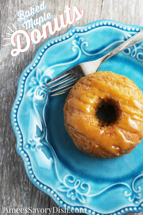 Learn how to make homemade Baked Maple Donuts with these easy-to-follow instructions! These soft and cakey donuts are sweetened with maple sugar and finished with a silky maple glaze. via @Ameessavorydish