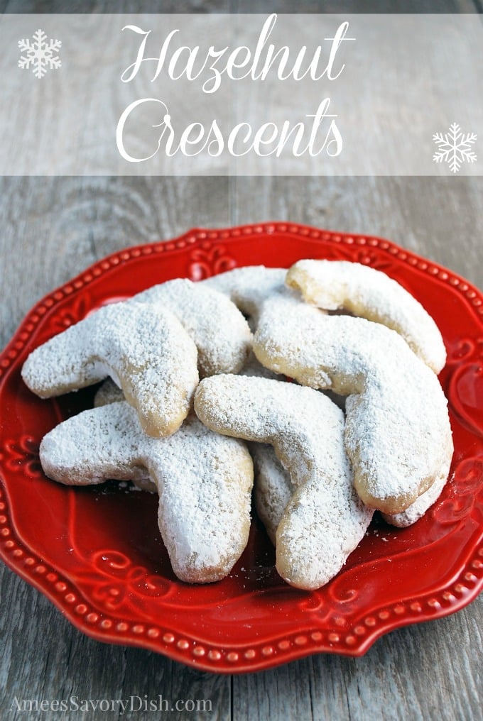 Easy Hazelnut Crescent Christmas Cookies Recipe- Amee's Savory Dish