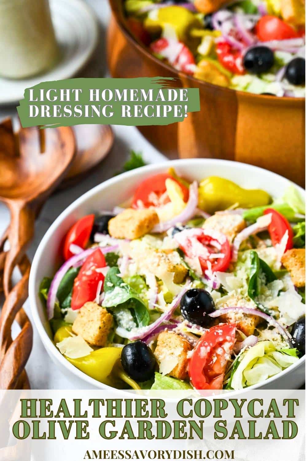 Looking for a healthier copycat Olive Garden salad that doesn’t skimp on flavor? This recipe brings you all the OG flavors you crave, with a nutritious twist. via @Ameessavorydish
