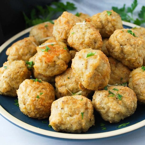 Easy Air Fryer Chicken Meatballs Amee's Savory Dish