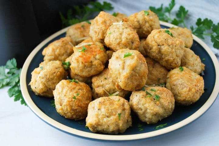 Easy Air Fryer Chicken Meatballs- Amee's Savory Dish