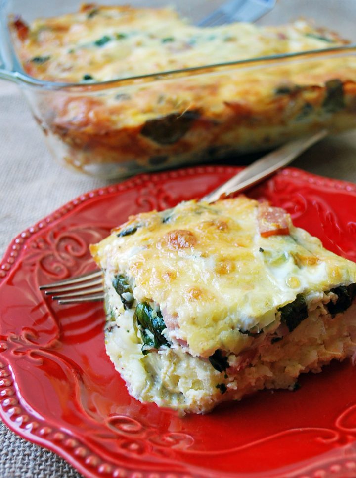 Healthy Hashbrown Casserole with Spinach- Amee's Savory Dish