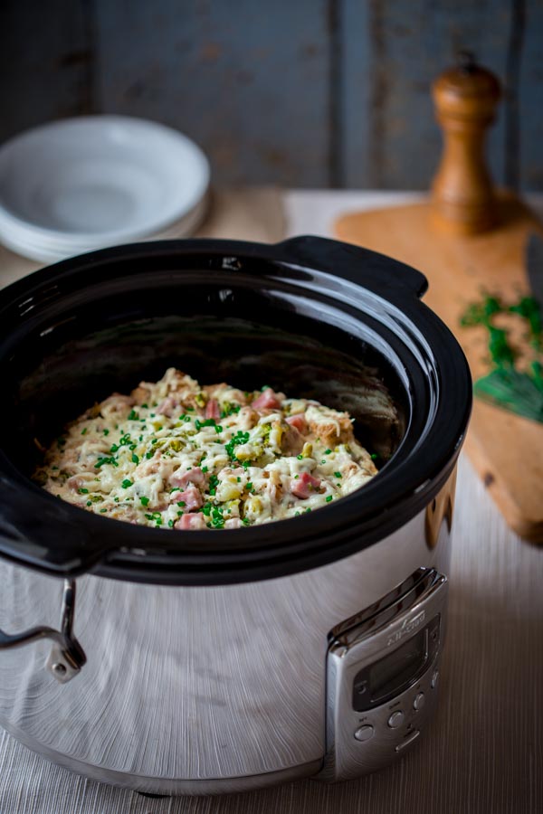 Broccoli Ham Bread Pudding recipe