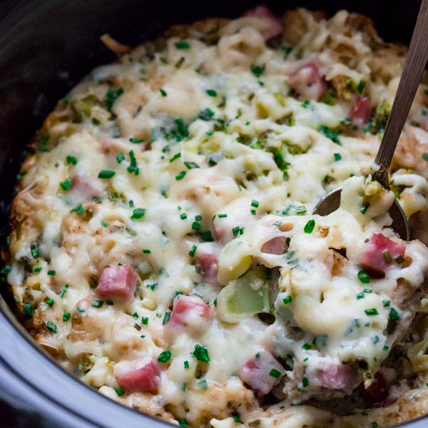 Broccoli Ham Bread Pudding from Katie Weber