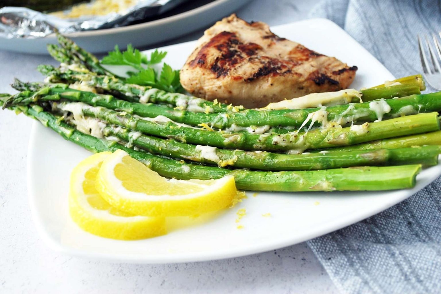 Parmesan Grilled Asparagus In Foil Amee's Savory Dish