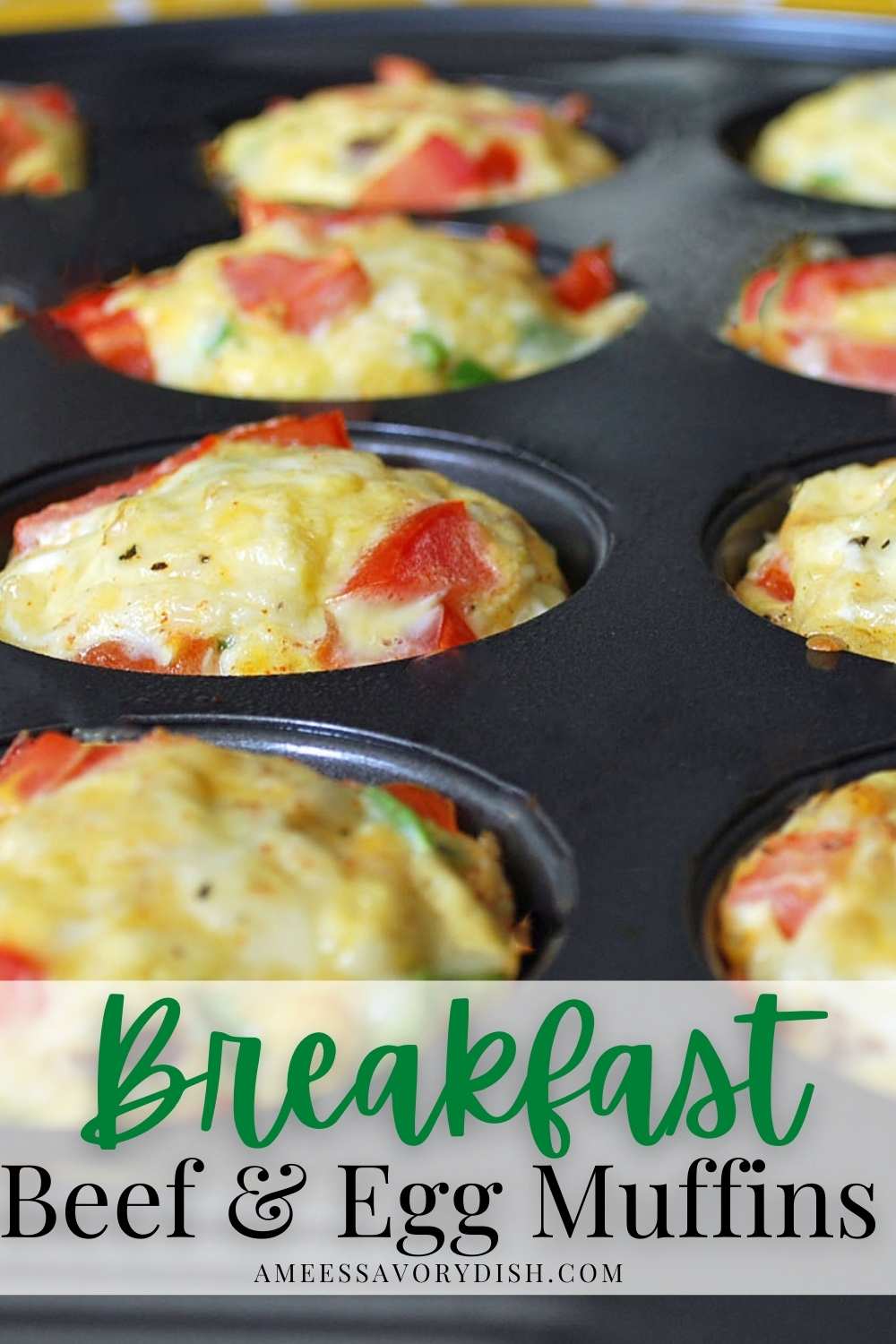 #Sponsored A healthy, protein-packed, recipe for Crustless Southwest Quiche Muffins using lean ground beef, eggs, cheese, and spices. via @Ameessavorydish