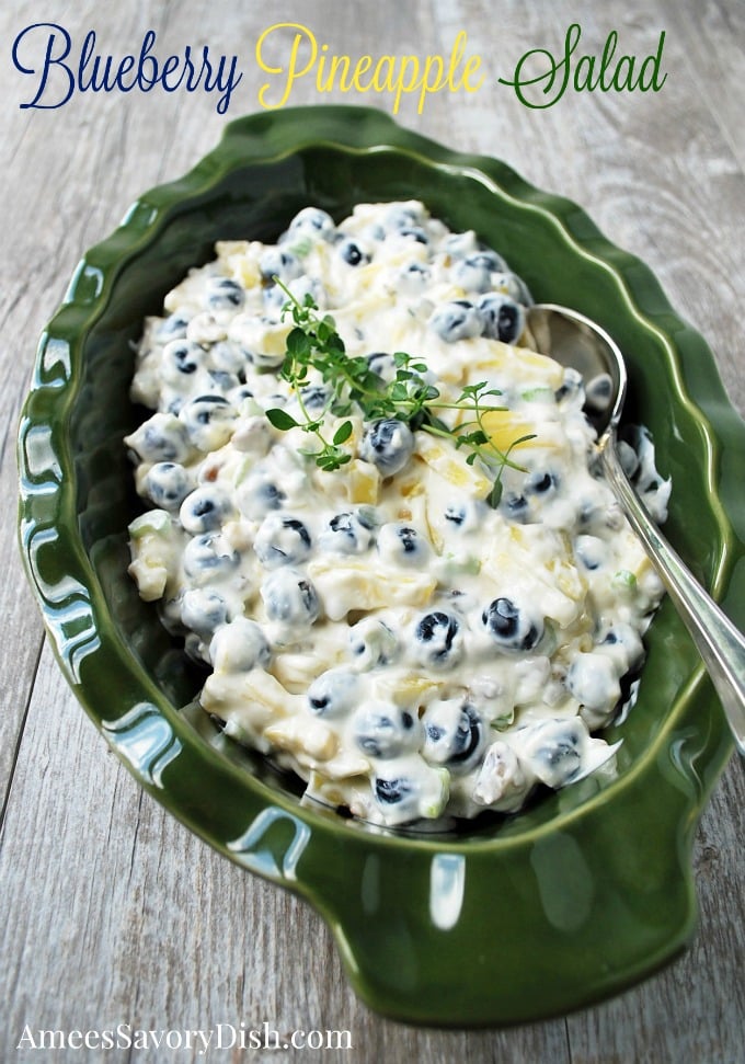 Blueberry Pineapple Salad with Lemon Thyme