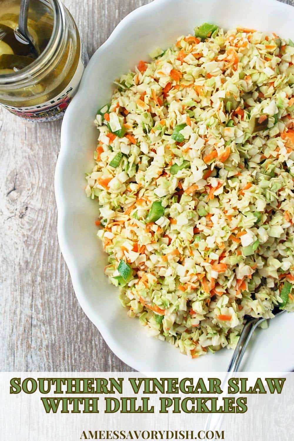 This is the quintessential southern slaw to make for your next cookout. Easy, flavorful, and delicious! via @Ameessavorydish