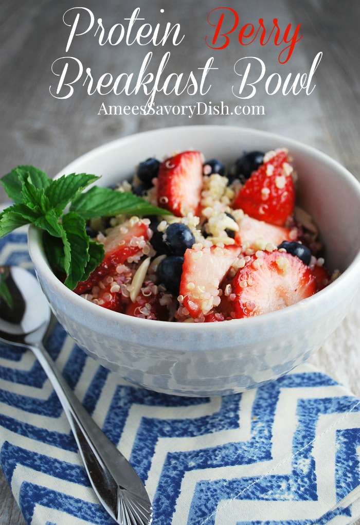 Protein Quinoa Berry Breakfast Bowl
