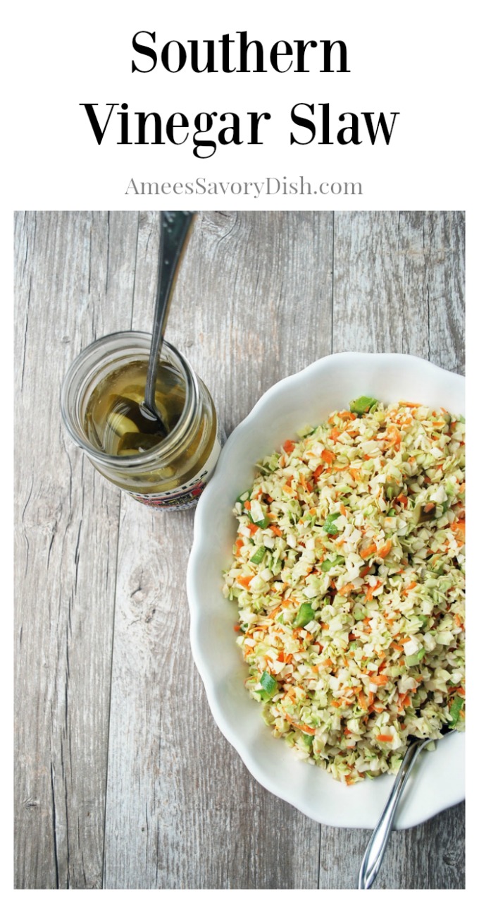 Southern Vinegar Slaw Recipe- Amee's Savory Dish