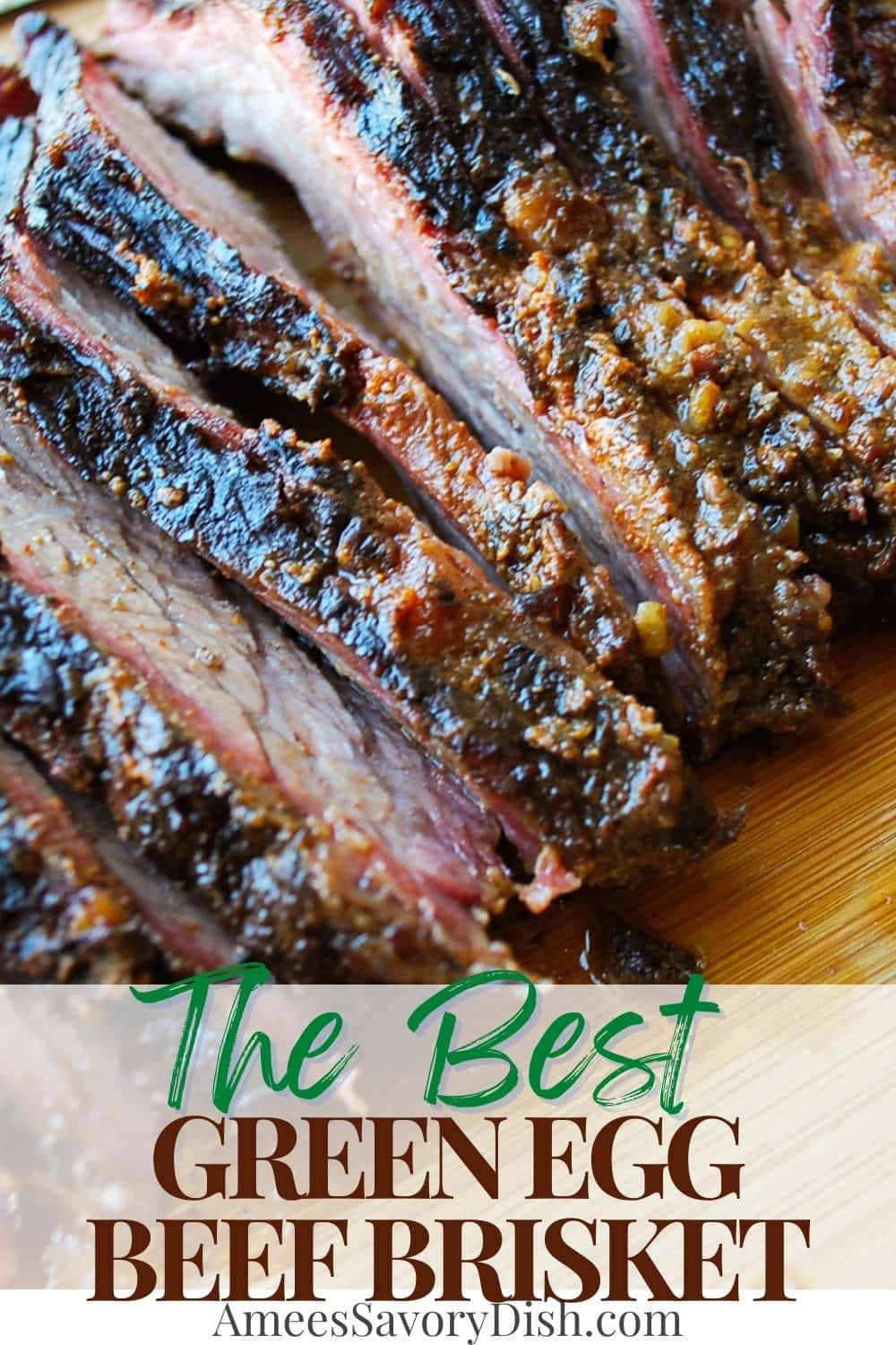 A simple and mouthwatering recipe for a smoked beef brisket using a homemade barbecue rub made in a Big Green Egg smoker.   via @Ameessavorydish