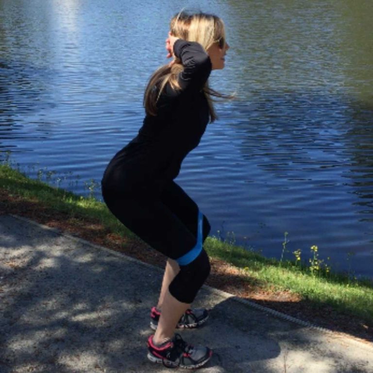 Banded Squats For Glute & Hip Activation