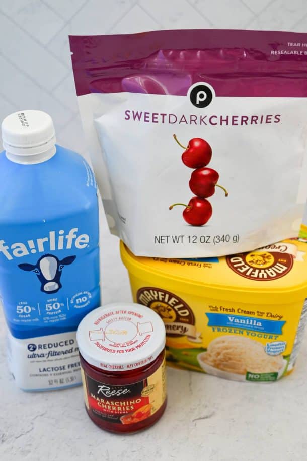 Vanilla Cherry Milkshake with Frozen Yogurt Amee's Savory Dish