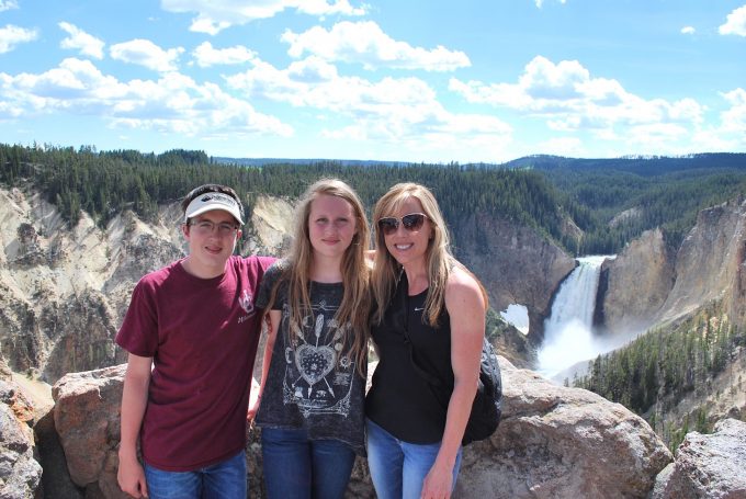 Family pic at Grand Canyon at Yellowstone