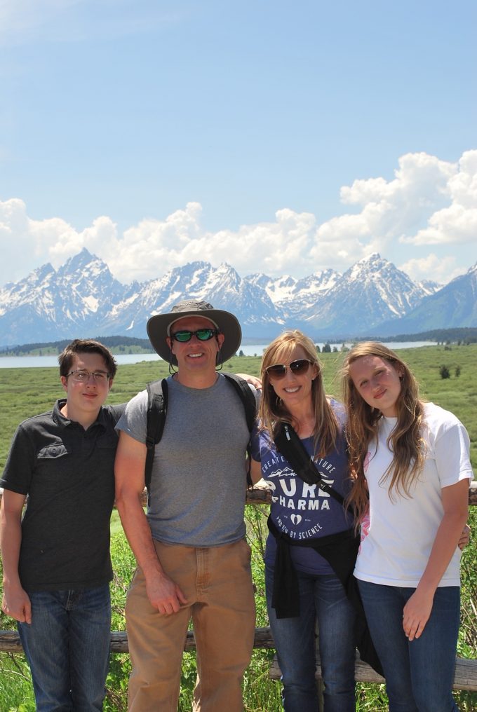 family pic at Jackson Lake Lodge