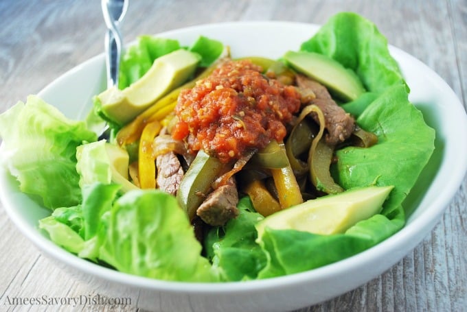 Beef Fajita Salad Bowl watermark