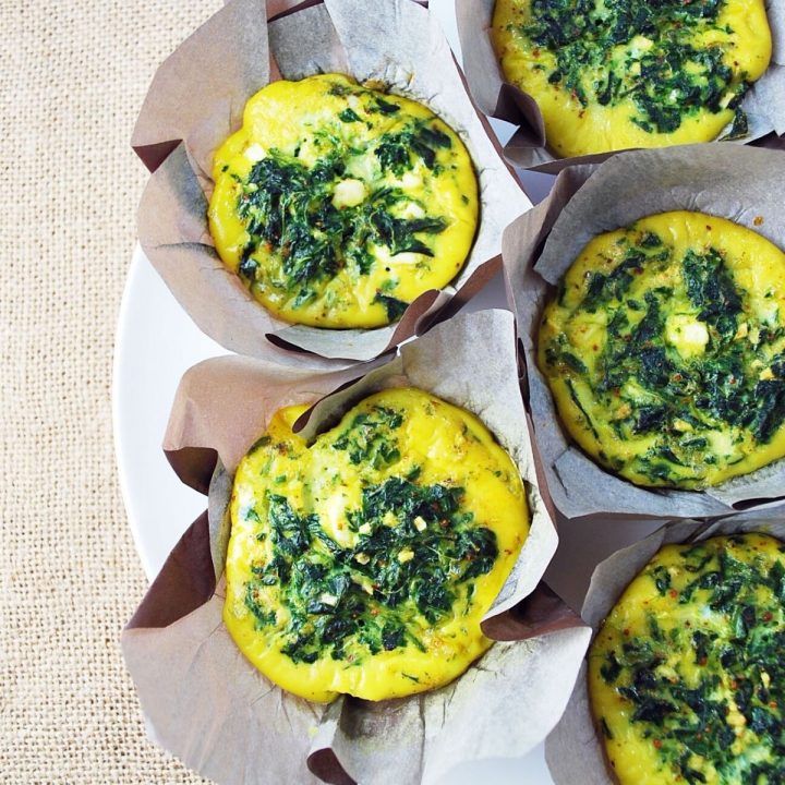 Easy Spinach Frittata Muffins With Feta- Amee's Savory Dish