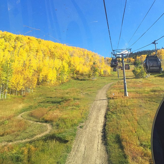 Fall gondola ride at Snowmass