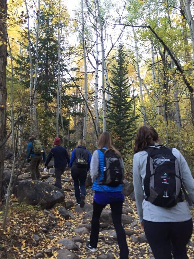 group hike in Aspen