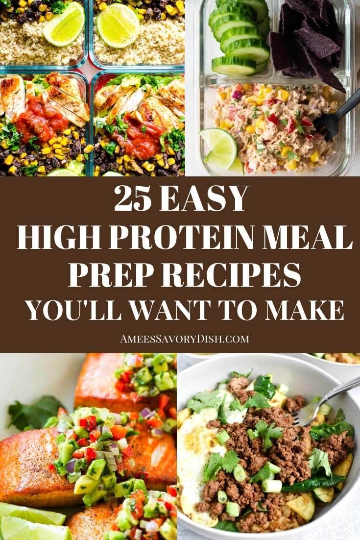 Here you'll find a huge round-up of macro-friendly high protein meal prep recipes to inspire your weekly meal planning. Tasty recipes, planning, and preparation are the key to meal prep success! via @Ameessavorydish