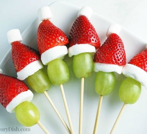 Easy Grinch Fruit Kabobs For The Holidays Amee S Savory Dish