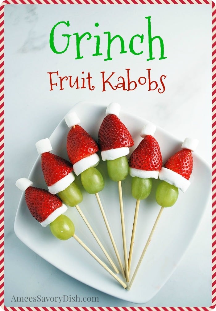 Easy Christmas Fruit Kabobs - Suburban Simplicity