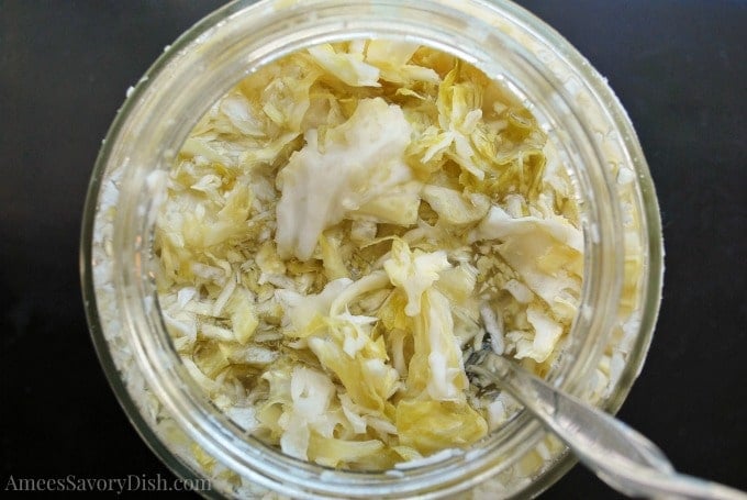 Homemade Sauerkraut fermented