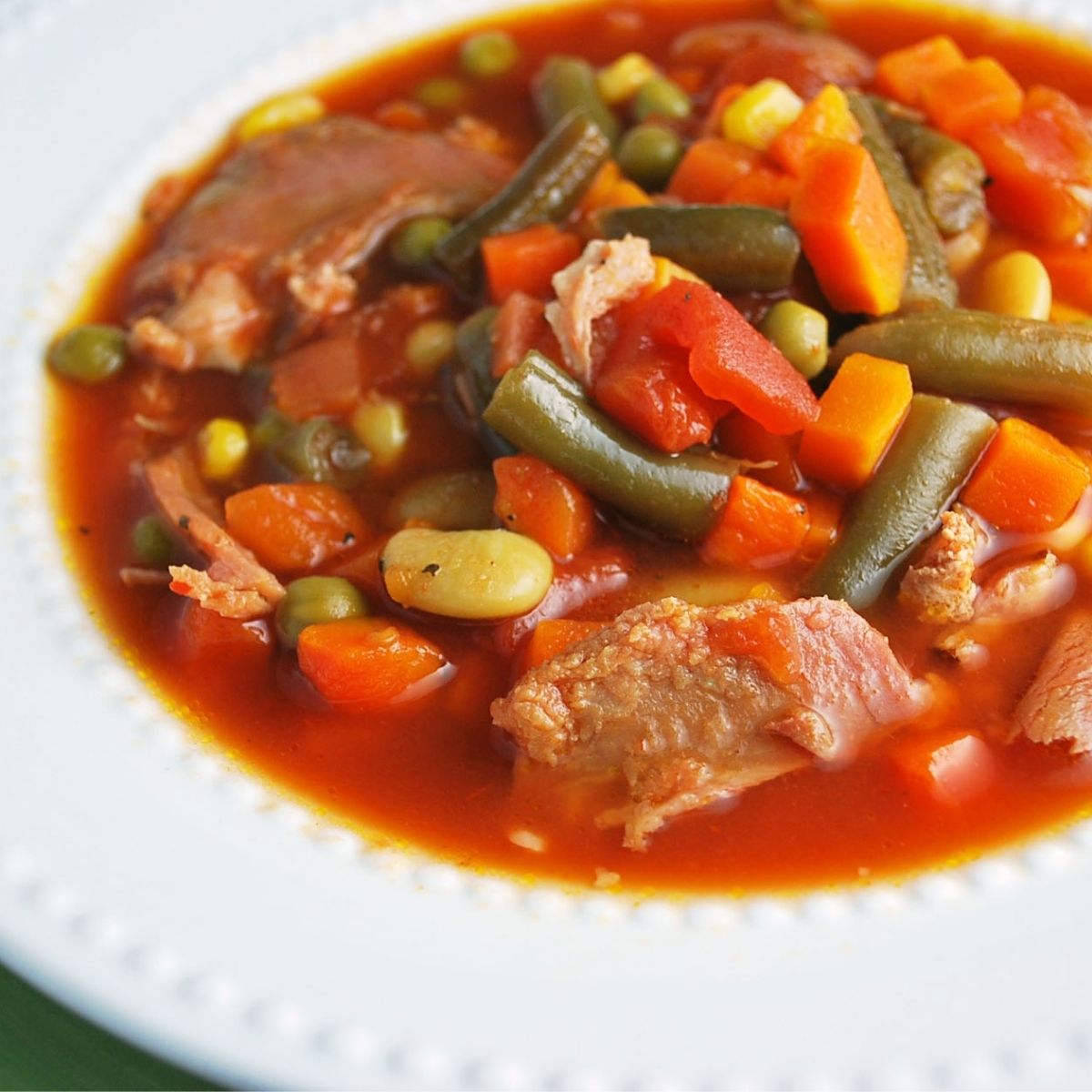 Slow Cooker Southern Ham Vegetable Soup recipe