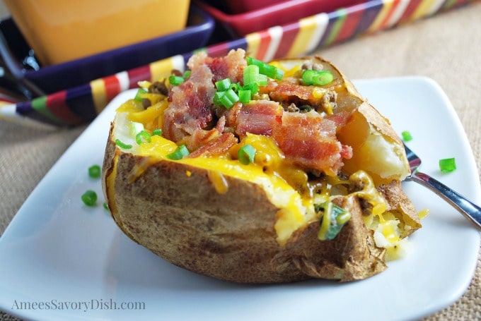 Healthy and Protein-Packed Baked Potato Bar- Amee's Savory Dish