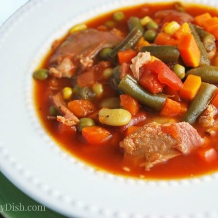 Slow cooker southern ham vegetable soup recipe