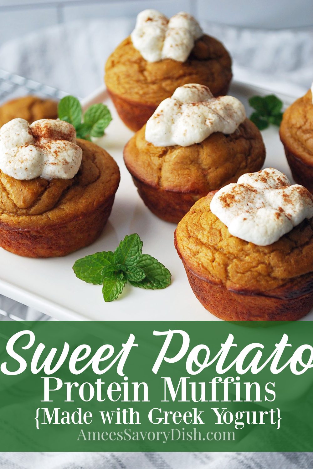 A high-protein, gluten-free sweet potato muffin recipe that turns out fluffy and moist with no compromise in taste or texture.  The best part of this recipe is that the batter is whipped up in a blender in less than 5 minutes! #sweetpotatomuffins #proteinmuffins #muffinsrecipe #healthymuffins via @Ameessavorydish