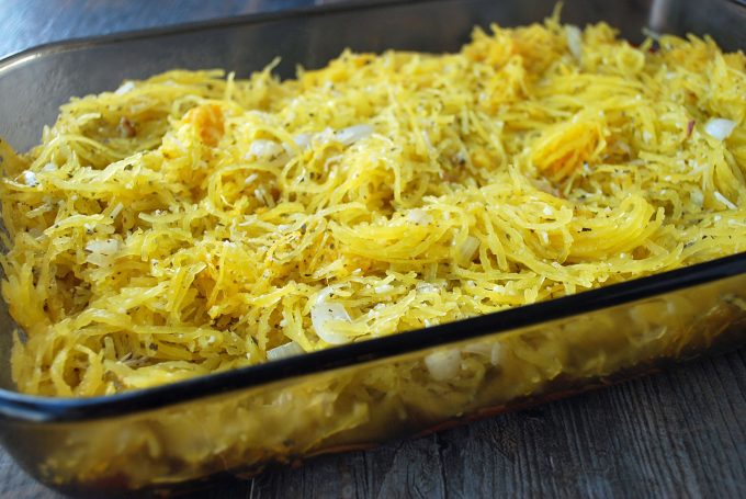 squash layer in spaghetti meatball casserole