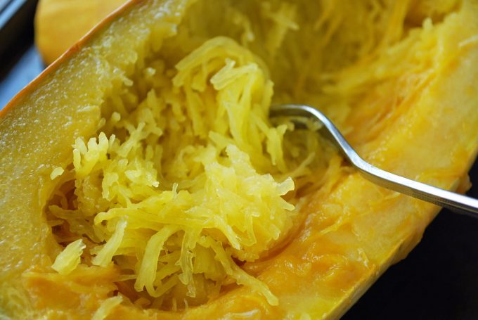 Shredded squash for spaghetti meatball casserole