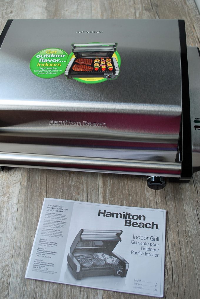 Photo of Hamilton Beach grill with manual