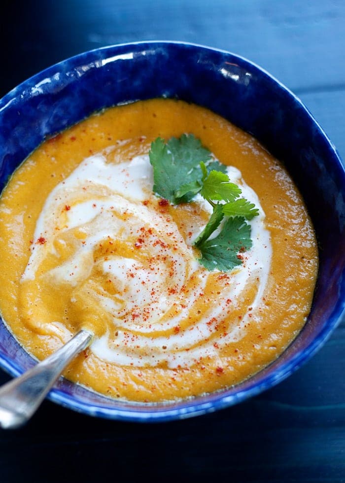 Instant Pot Curried Carrot Lentil Soup