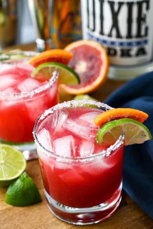 Blood Orange Vodka Cocktail {Mocktail Option