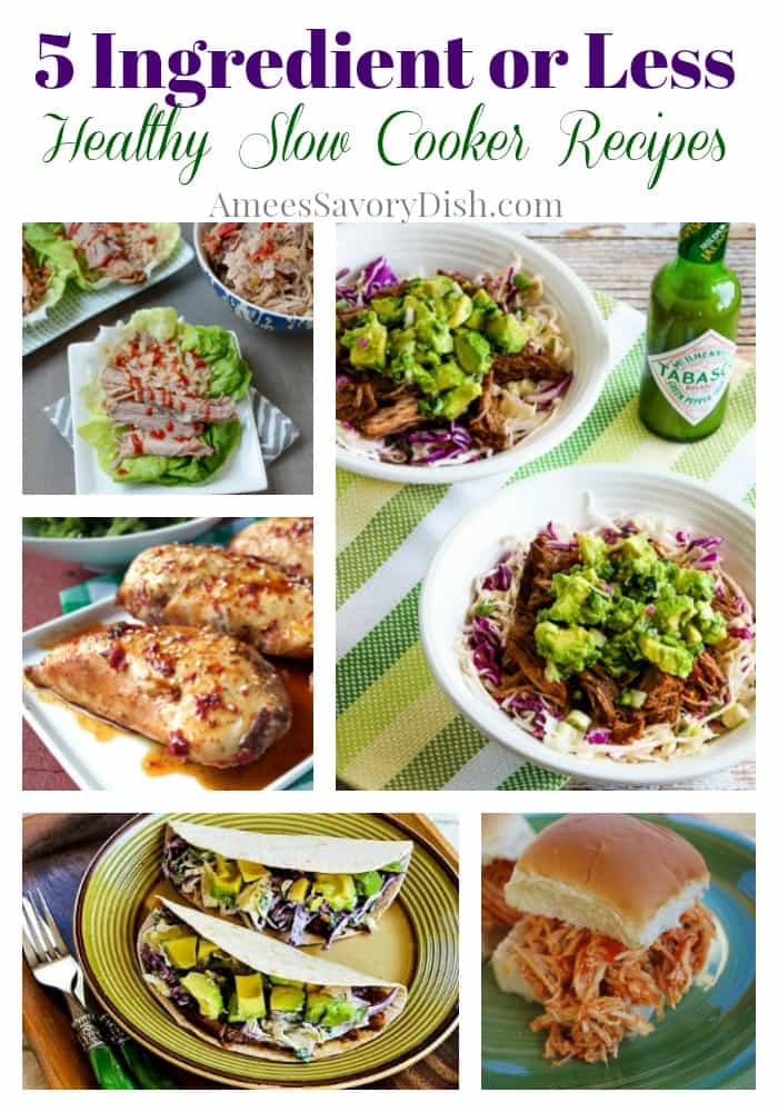 Fifteen 5 Ingredients or Less Healthy Slow Cooker recipes