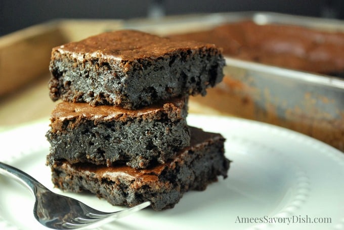 Decadent Flourless Chocolate Tahini Brownies- Amee's Savory Dish