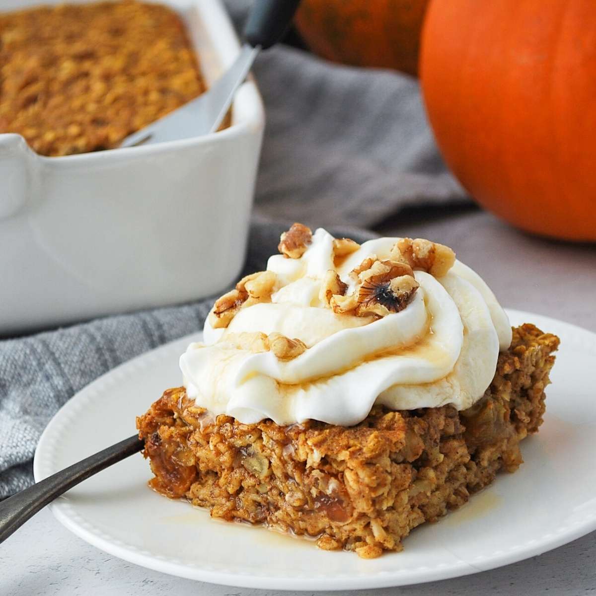 pumpkin pie baked oats recipe