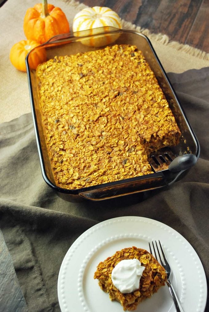 Healthy Pumpkin Spice Baked Oatmeal Amee's Savory Dish