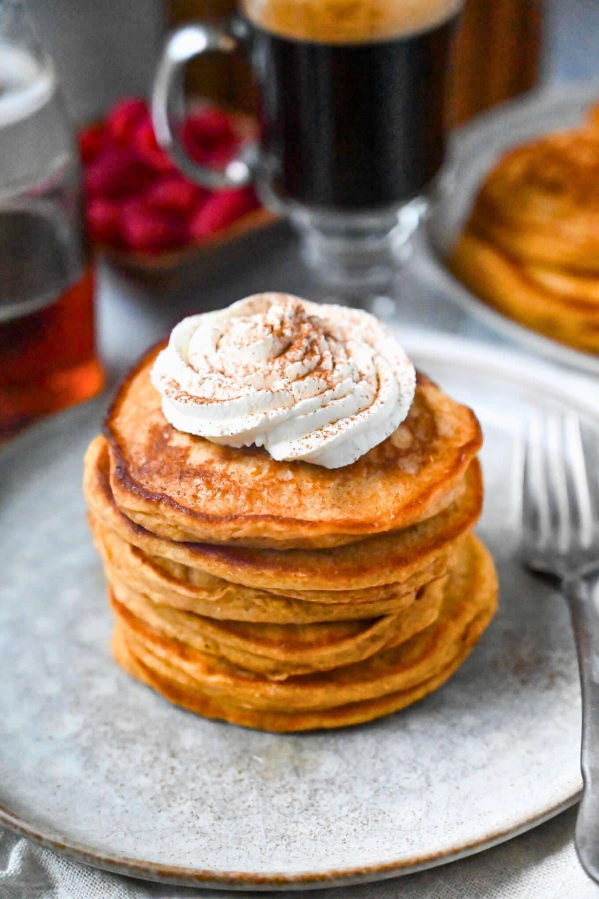 This simple recipe yields delicious, fluffy sweet potato pancakes. No one will know they're gluten-free and made with gut-friendly kefir! via @Ameessavorydish