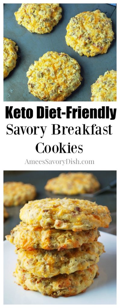 Keto Diet Friendly Savory Breakfast Cookies- Amee's Savory Dish