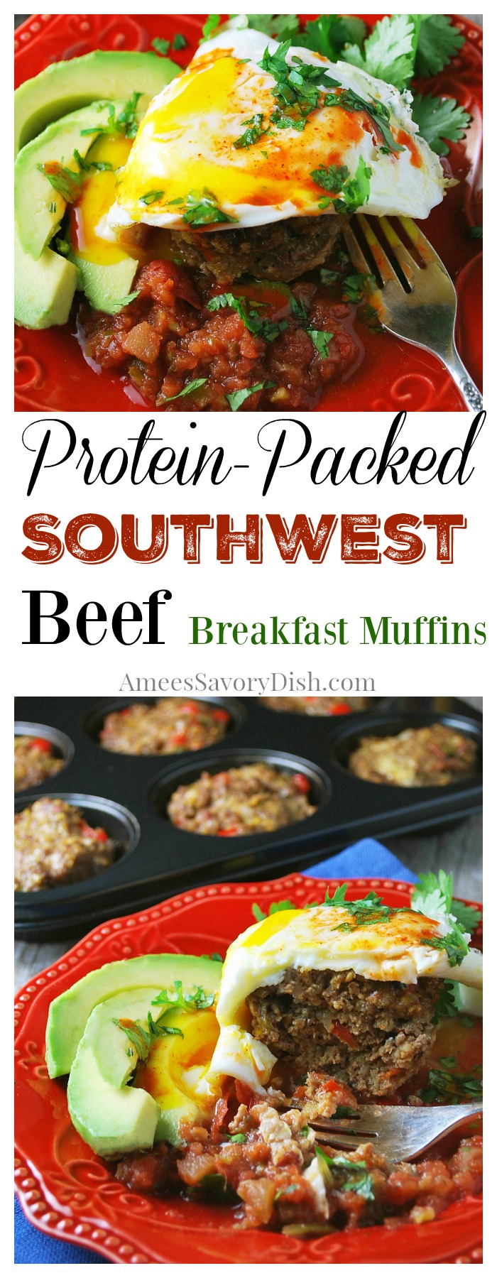 Protein Packed Southwest Beef Breakfast Muffins