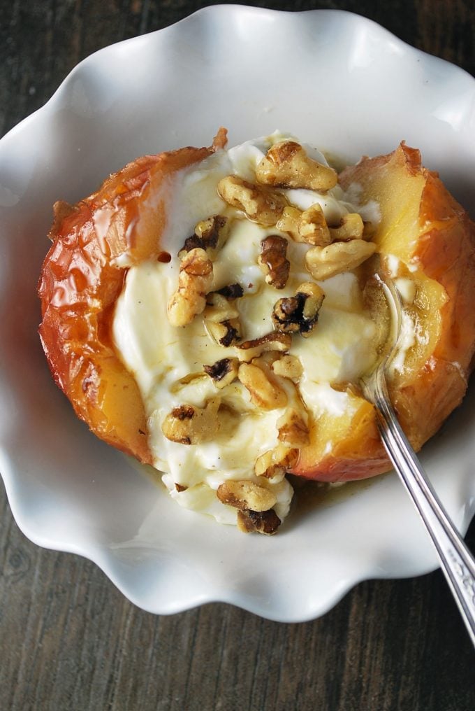 protein packed stuffed baked apple