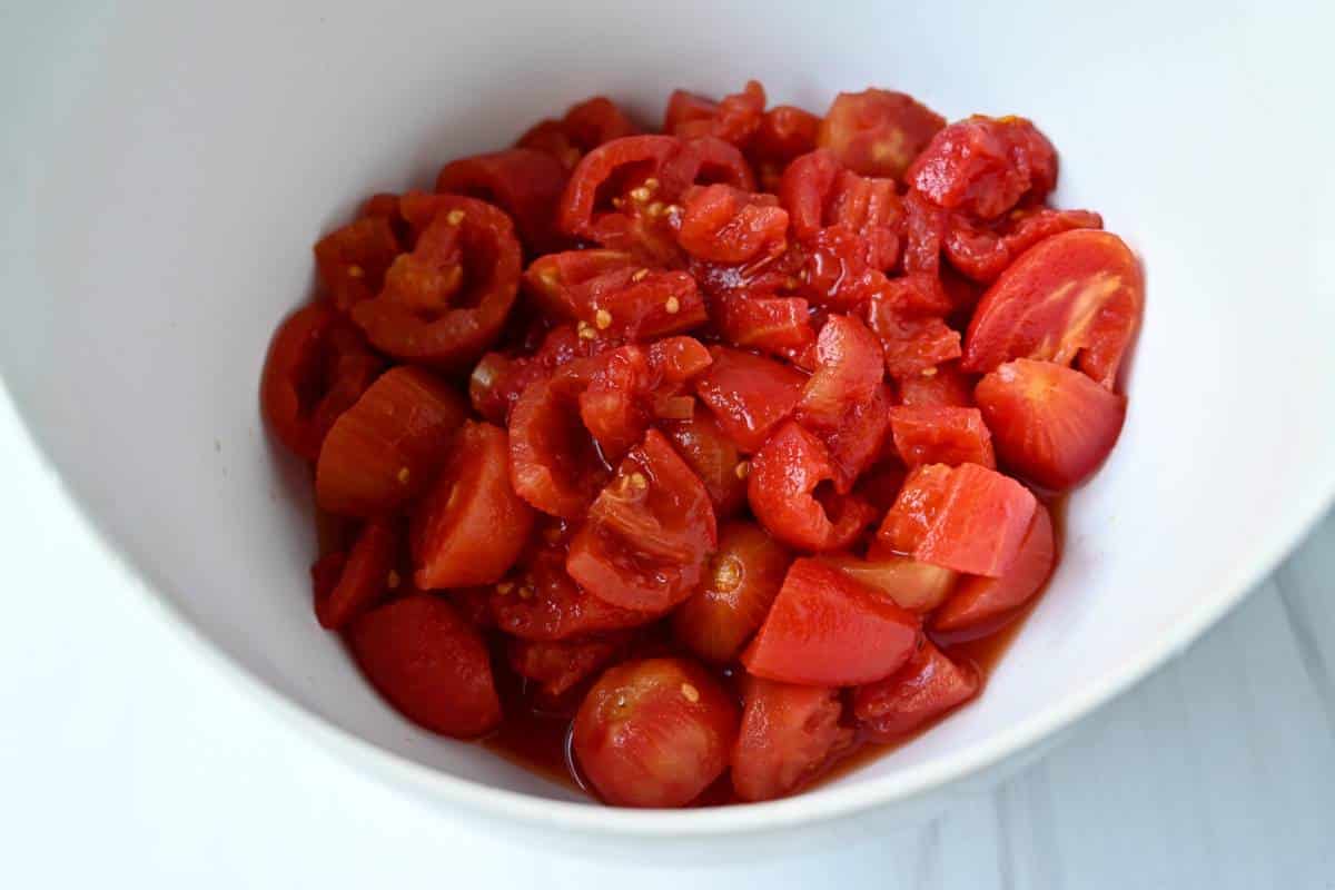 chopped canned roma tomatoes for tomato bisque