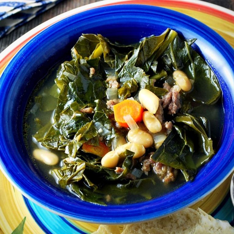 Italian Sausage White Bean Soup with Collard Greens